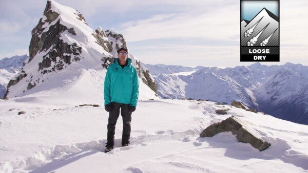 Thumbnail of presenter discussing a loose dry avalanche type