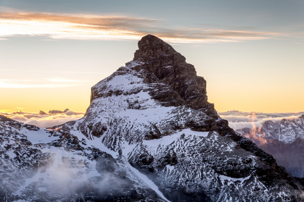 Sunset on Thursday night at Esquilant Bivvy Hut